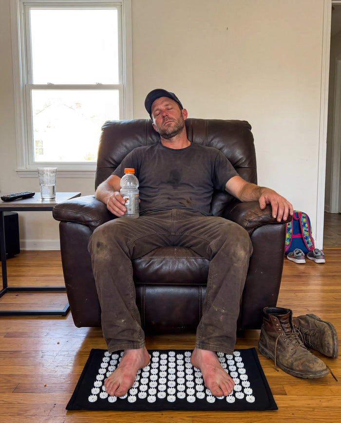 Tradesman recovering after a long day