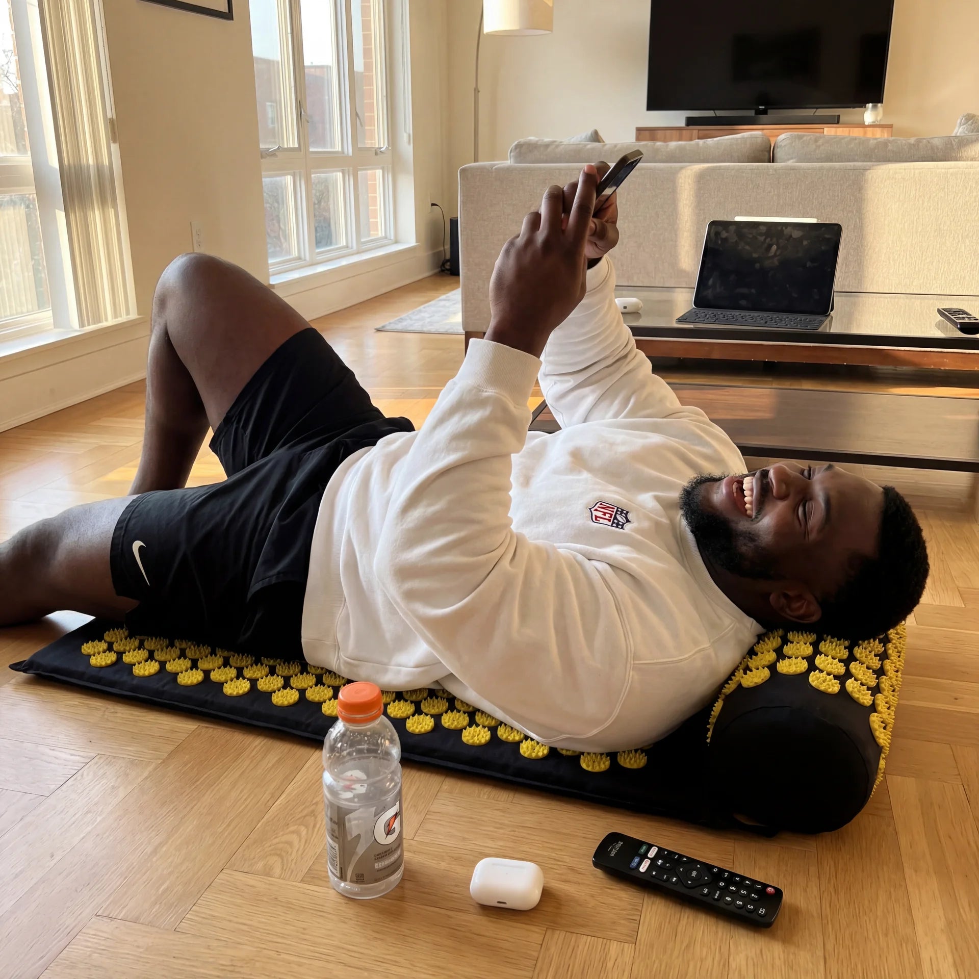 The mat in use
